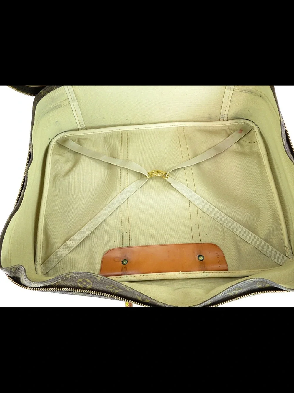 Louis Vuitton Brown Monogram Canvas Briefcase with Tan Trim